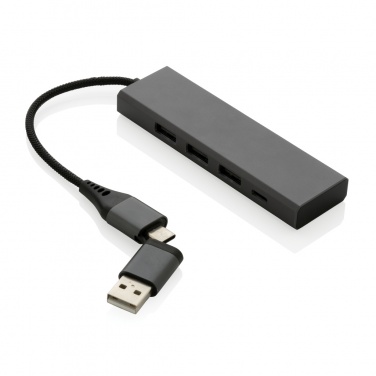 : Terra RCS pārstrādāta alumīnija centrmezgls ar 3 USB pieslēgvietām