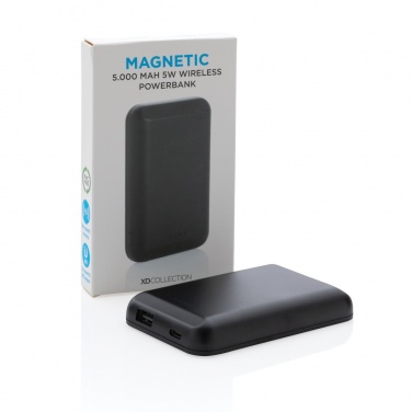 Logotrade Ideja dāvanas foto: Magnētiskā 5000 mAh 5W bezvadu barošanas akumulators