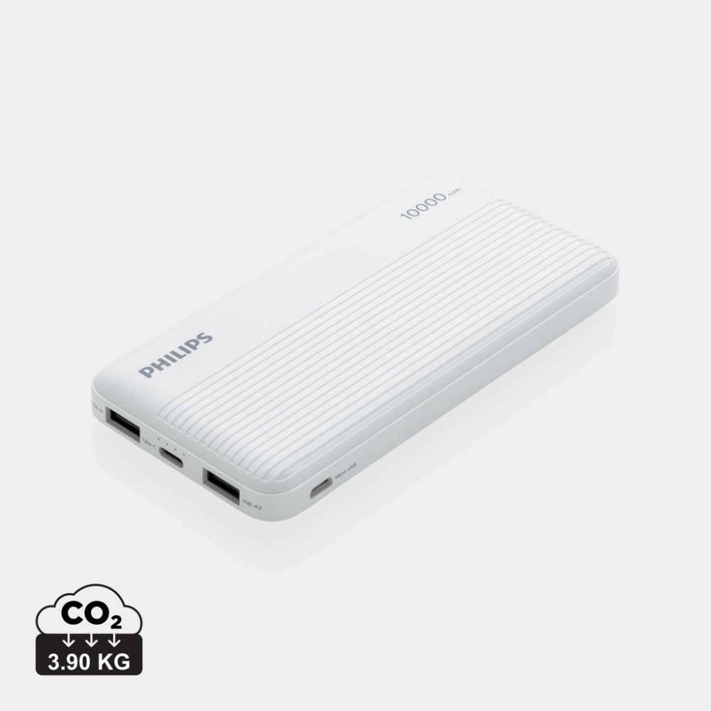 Logotrade korporatīvās dāvanas foto: Philips 10 000 mAh plānā jaudas banka