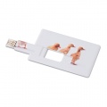 Kredītkarte. USB zibatmiņa 4GB, Balts