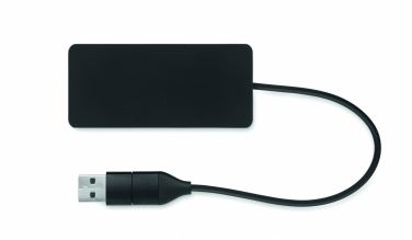 Logotrade biznesa dāvanas foto: 3 portu USB centrmezgls ar 20 cm kabeli