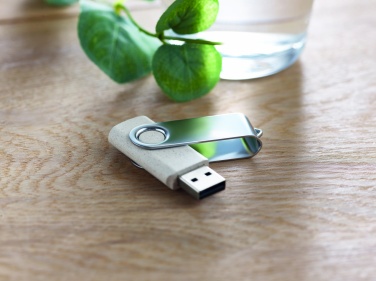 Logotrade ziemassvētku dāvanas foto: Kviešu salmi PP 50/50 USB 16GB