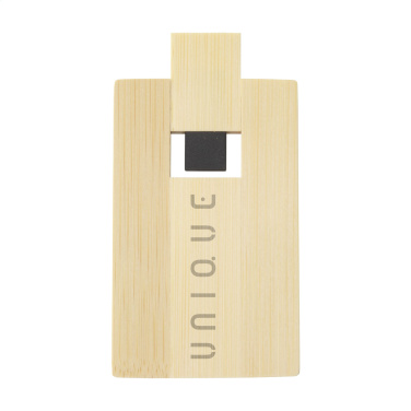 Logotrade ziemassvētku dāvanas foto: Kredītkarte USB Bamboo 64 GB