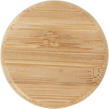 Logotrade Ideja dāvanas foto: Lume 500 ml matēta sodas kaļķa stikla pudele ar bambusa vāku