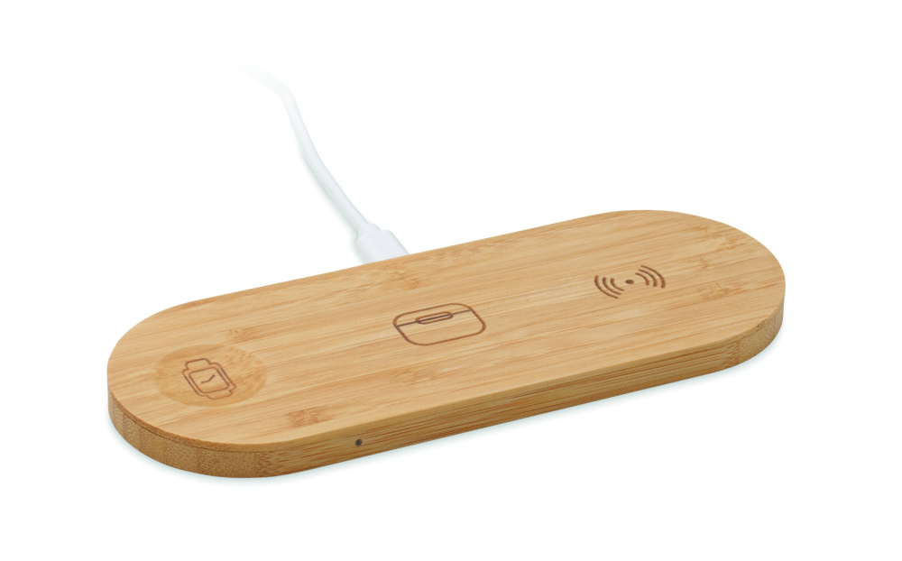 Logotrade biznesa dāvanas foto: 3 vienā 15 W bezvadu lādētājs