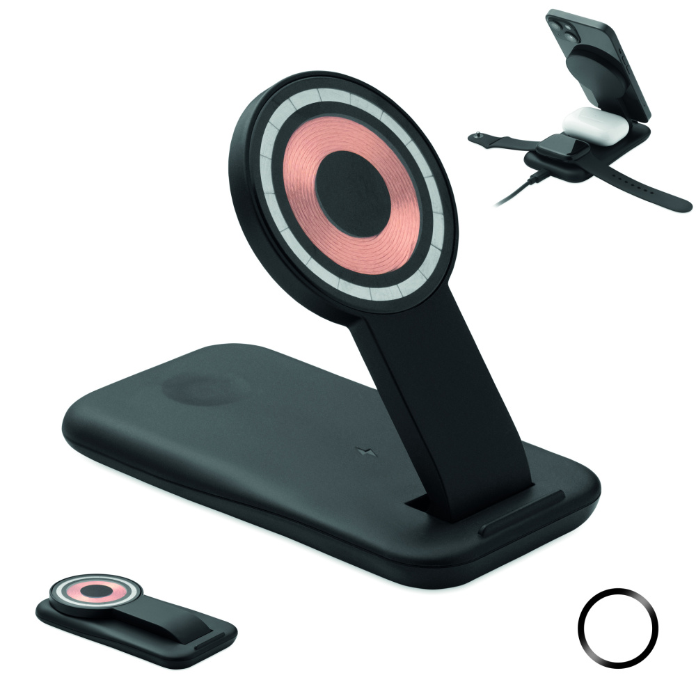 Logotrade ziemassvētku dāvanas foto: 3 vienā bezvadu lādētājs 15 W