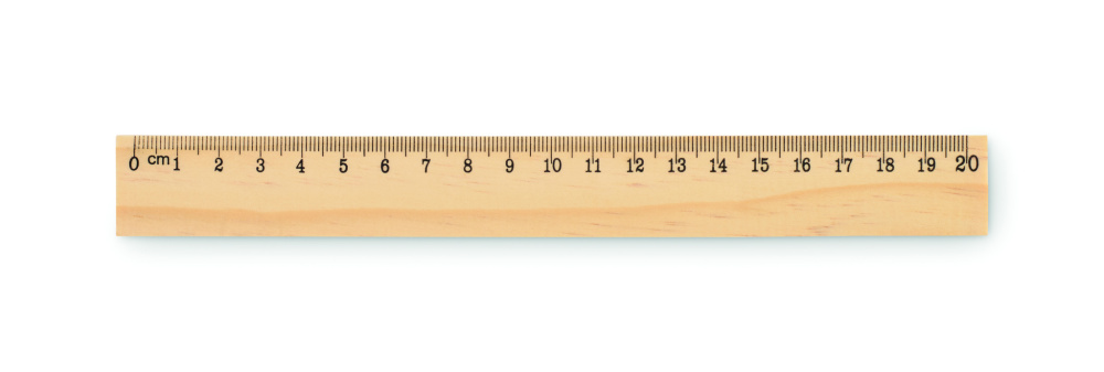 Logotrade ziemassvētku dāvanas foto: Koka lineāls 20 cm