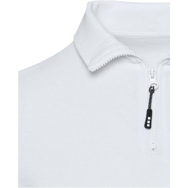 Logotrade dāvanas foto: Zeus garpiedurkņu unisex polo krekls ar pusrāvējslēdzēju