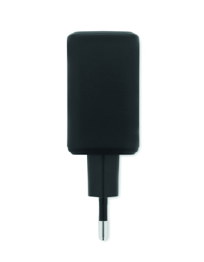 Logotrade Ideja dāvanas foto: ES 2 polu sienas adapteris/lādētājs