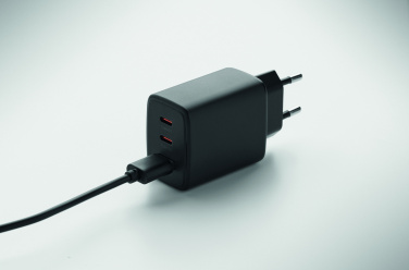 Logotrade Ideja dāvanas foto: ES 2 polu sienas adapteris/lādētājs