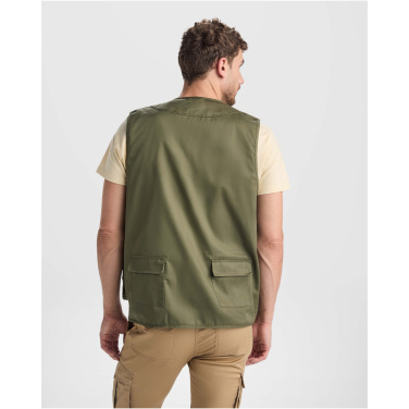 Logotrade logo dāvanas foto: Venera 200 g/m2 V veida kakla izgriezuma darba veste ar daudzkabatām