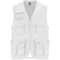 Venera 200 g/m2 V veida kakla izgriezuma darba veste ar daudzkabatām, Balts