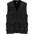 Venera 200 g/m2 V veida kakla izgriezuma darba veste ar daudzkabatām, Melns