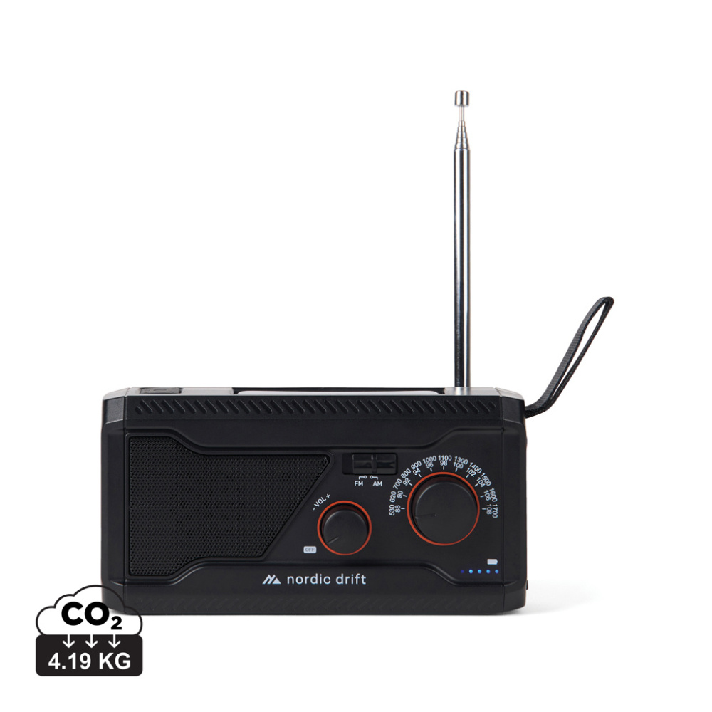 Logotrade Ideja dāvanas foto: Nordic Drift Titan IPX4 daudzfunkcionālais radio 4000mah