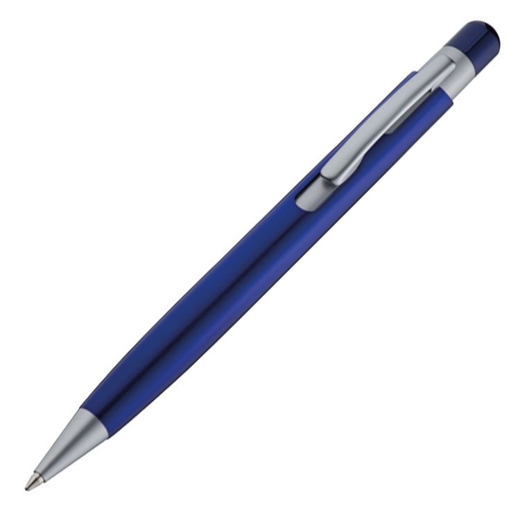 Логотрейд pекламные cувениры картинка: Металлическая ручка  "Erding", синий
