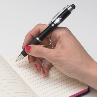 Лого трейд бизнес-подарки фото: Ручка с подсветкой для гравировки LA NUCIA, черный