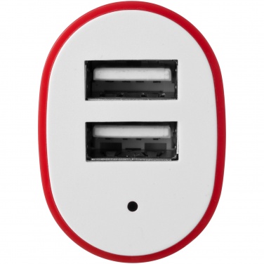 Лого трейд pекламные cувениры фото: автомобильный адаптер Pole, красный