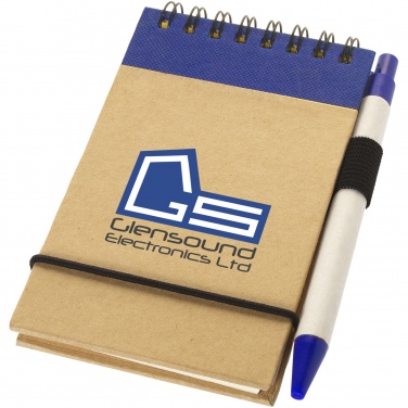 Лого трейд бизнес-подарки фото: Блокнот Zuse с ручкой, синий