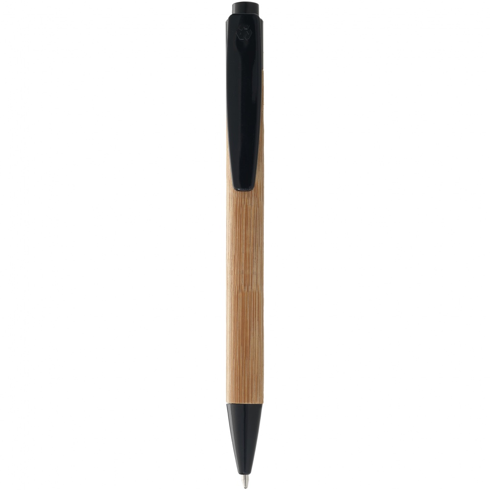 Лого трейд бизнес-подарки фото: Шариковая ручка Borneo, черный