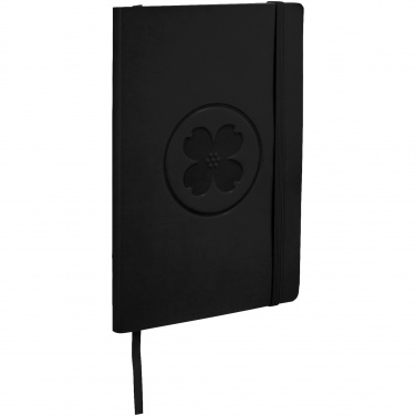 Лого трейд бизнес-подарки фото: Классический блокнот с мягкой обложкой, черный