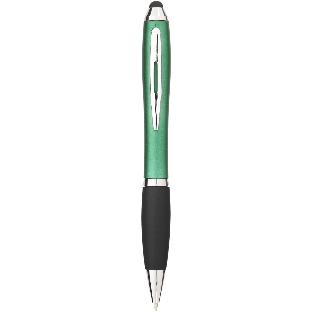 Лого трейд бизнес-подарки фото: Шариковая ручка-стилус Nash, зеленый