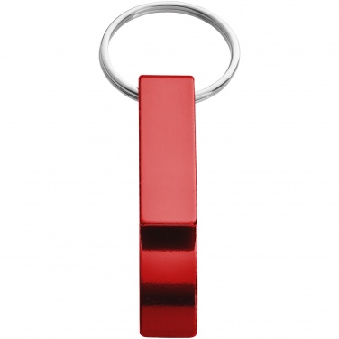 Лого трейд pекламные cувениры фото: Алюминиевый брелок-открывалка, красный