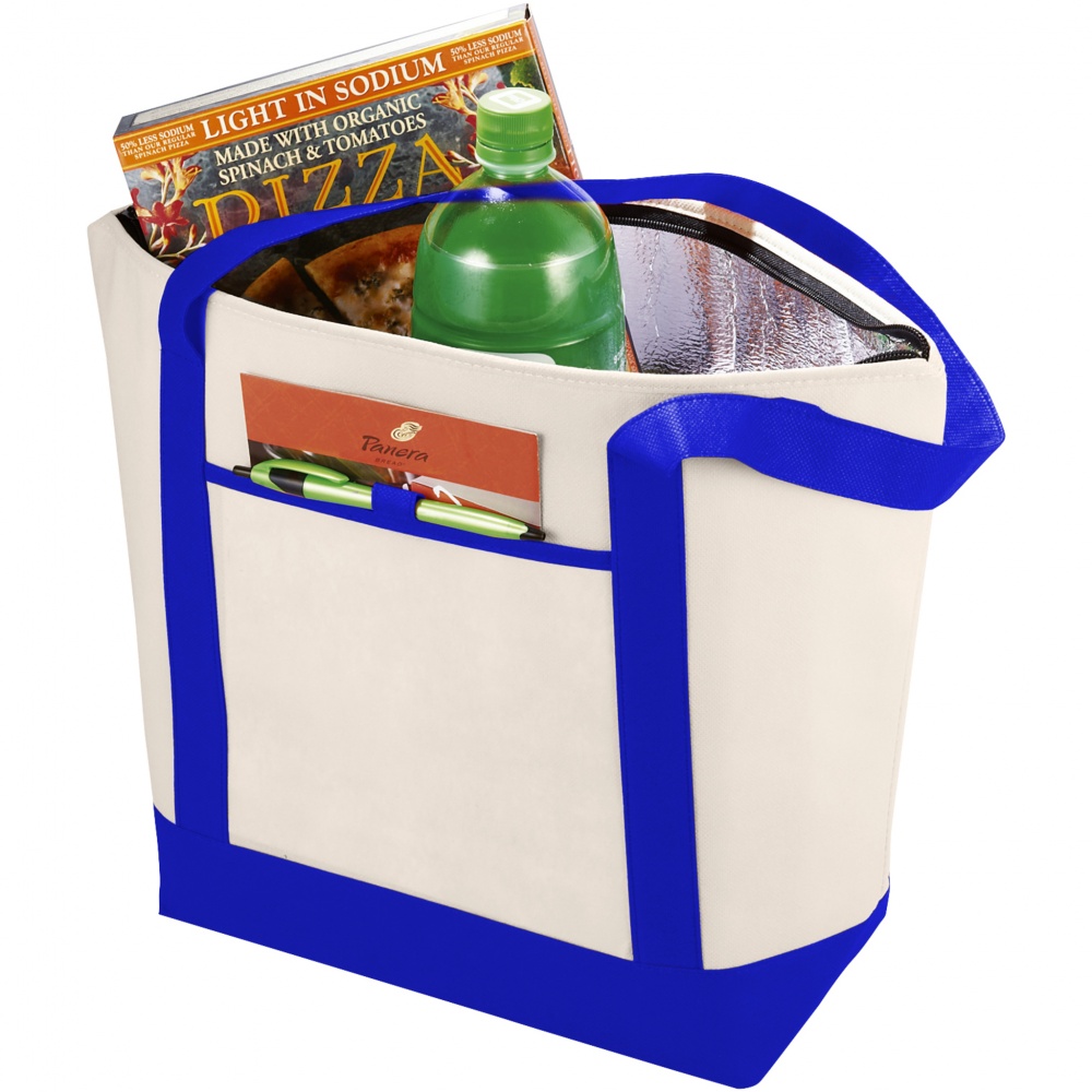 Логотрейд pекламные подарки картинка: Нетканая сумка-холодильник Lighthouse, синяя