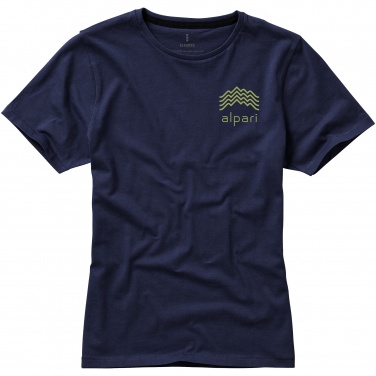 Лого трейд бизнес-подарки фото: Женская футболка с короткими рукавами Nanaimo, темно-синий
