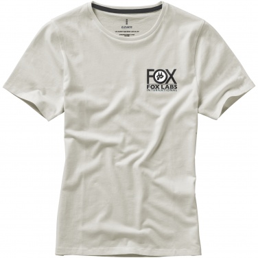 Логотрейд pекламные cувениры картинка: Женская футболка с короткими рукавами, светло-серый