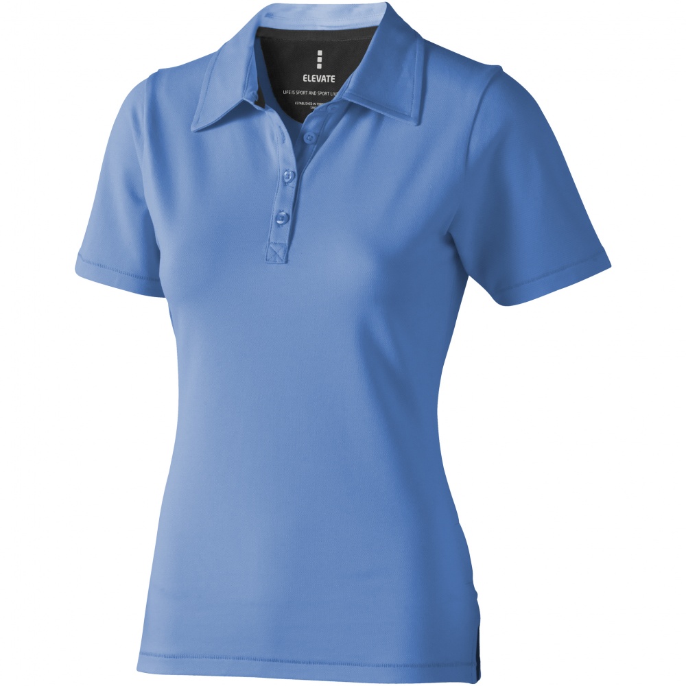 Лого трейд бизнес-подарки фото: Женская рубашка поло с короткими рукавами Markham