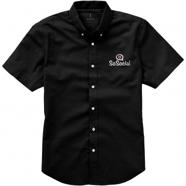 Логотрейд pекламные подарки картинка: Рубашка с короткими рукавами Manitoba, черный
