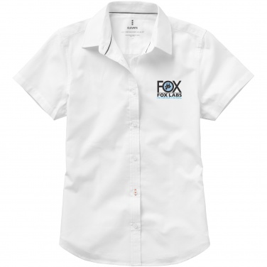 Логотрейд pекламные подарки картинка: Женская рубашка с короткими рукавами Manitoba, белый