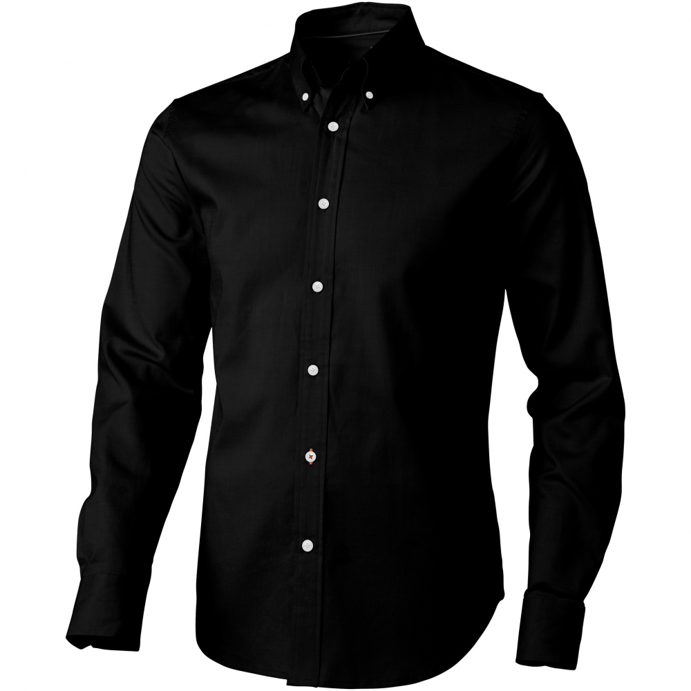 Логотрейд pекламные cувениры картинка: Рубашка с длинными рукавами Vaillant, черный