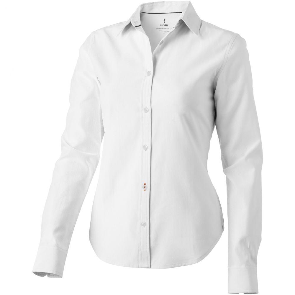 Логотрейд pекламные подарки картинка: Женская рубашка с короткими рукавами Vaillant, белый