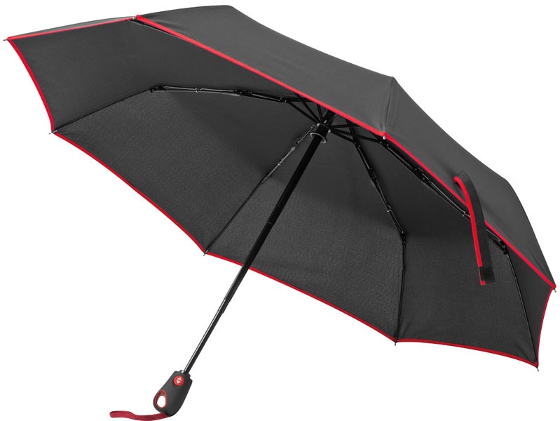 Логотрейд pекламные продукты картинка: Автоматический зонт, чёрный/красный