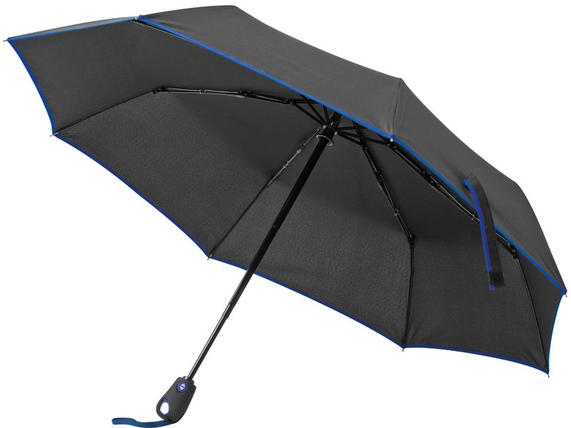 Лого трейд pекламные продукты фото: Автоматический зонт, чёрный/синий