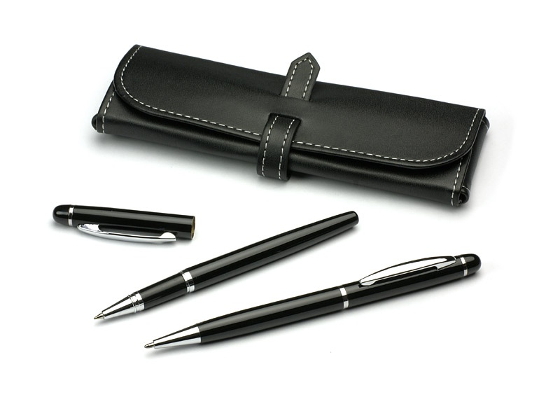 Лого трейд pекламные подарки фото: Набор Montana: шариковая ручка и ручка-роллер, чёрный