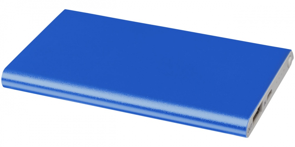 Лого трейд бизнес-подарки фото: Алюминиевый повербанк Pep емкостью 4000 мА/ч, синий