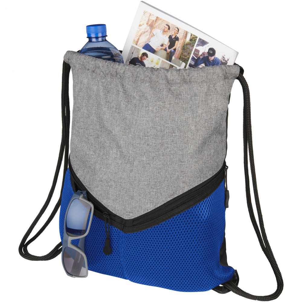 Логотрейд pекламные подарки картинка: Voyager drawstring backpack, ярко-синий