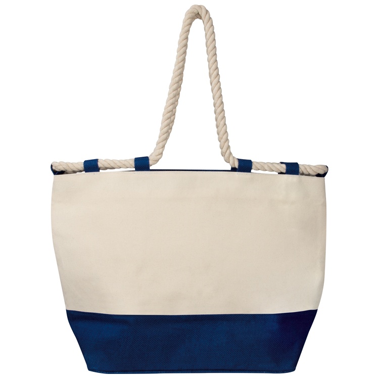 Лого трейд pекламные продукты фото: Джутовая сумка на пляж, тёмно-синяя