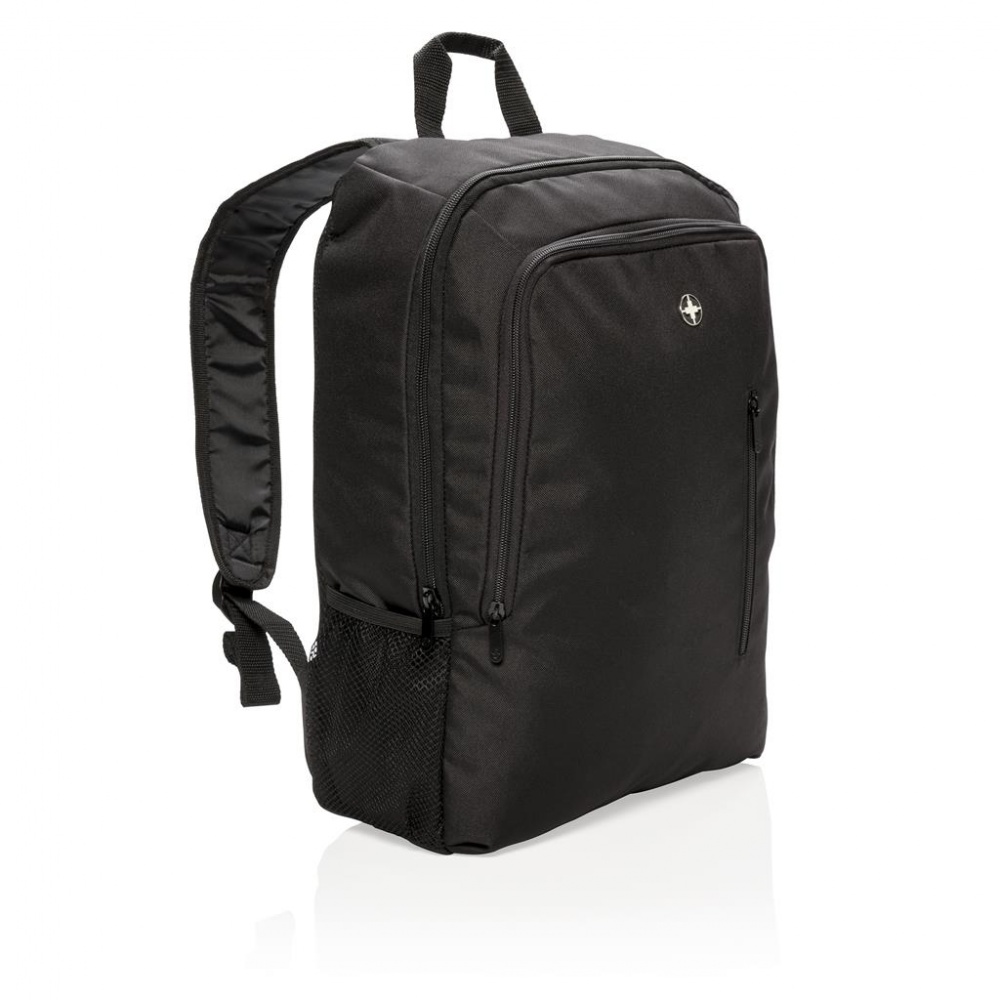 Лого трейд бизнес-подарки фото: Рюкзак для ноутбука бизнес-класса Swiss Peak 17 дюймов, черный
