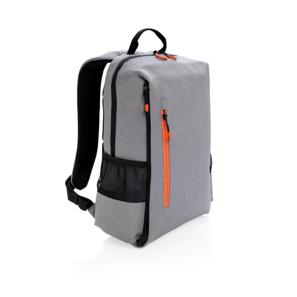 Лого трейд бизнес-подарки фото: Рюкзак для ноутбука Lima 15" с RFID защитой и разъемом USB, серый