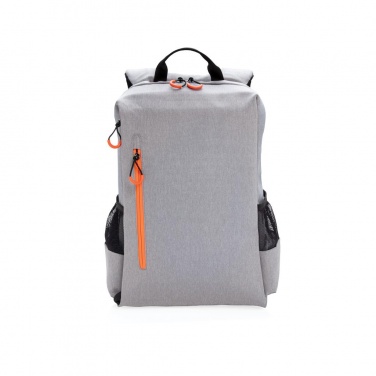 Логотрейд pекламные cувениры картинка: Рюкзак для ноутбука Lima 15" с RFID защитой и разъемом USB, серый