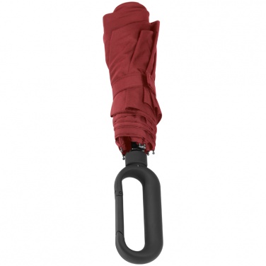 Логотрейд pекламные подарки картинка: Автоматический карманный зонтик с ручкой-карабином, красный