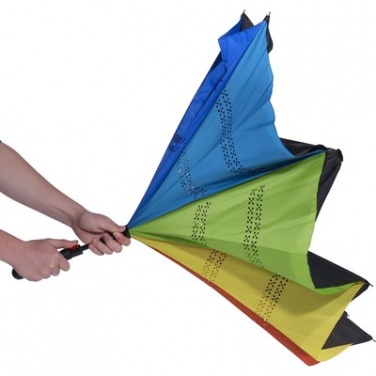Логотрейд pекламные подарки картинка: Двусторонний автоматический зонт AX, многоцветный