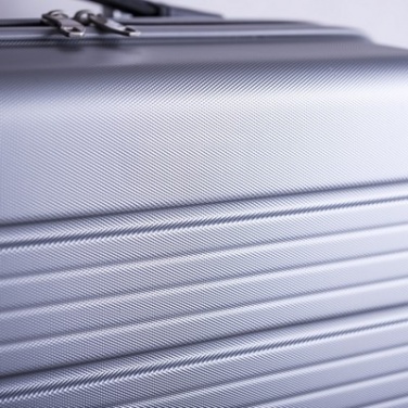 Лого трейд pекламные подарки фото: Стильный чемодан, серебристый