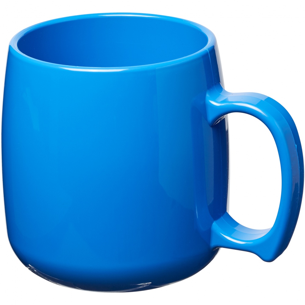 Лого трейд бизнес-подарки фото: Классическая пластмассовая кружка объемом 300 мл, синяя