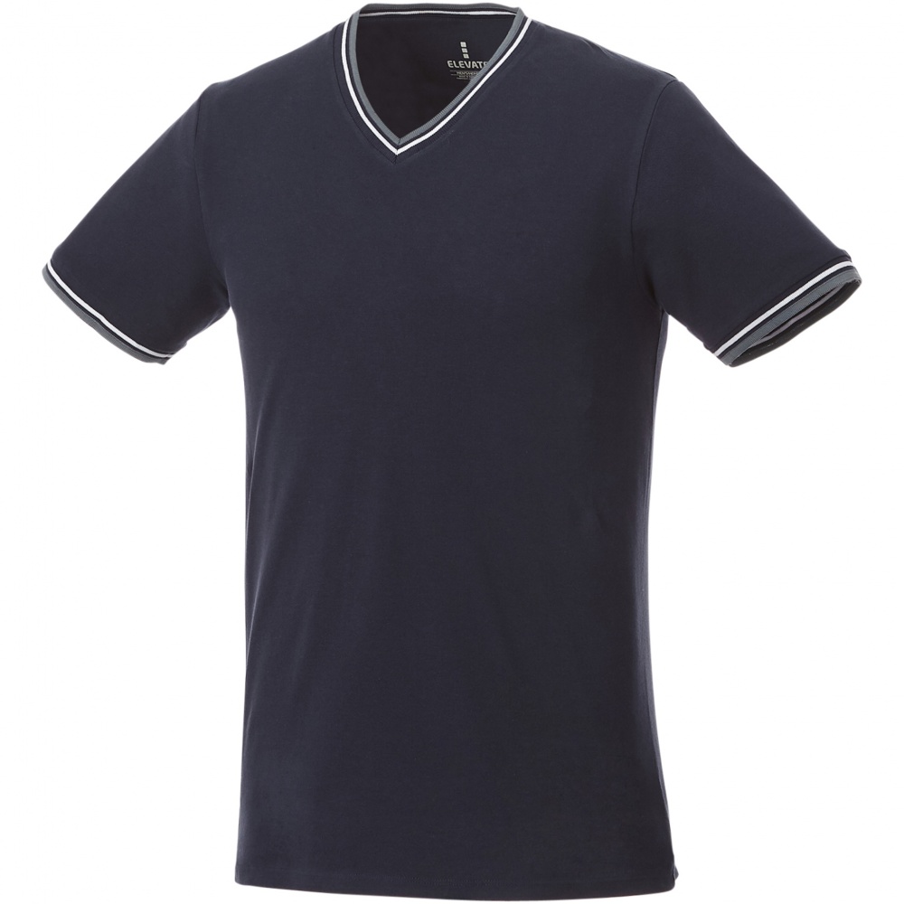 Лого трейд pекламные подарки фото: Мужская футболка Elbert, пике и кармашком, тёмно-синяя