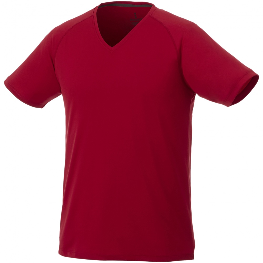 Логотрейд pекламные продукты картинка: Модная мужская футболка Amery,темно-красная