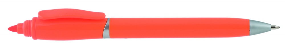 Логотрейд бизнес-подарки картинка: Пластмассовая ручка с маркером 2-в-1 GUARDA, oранжевый